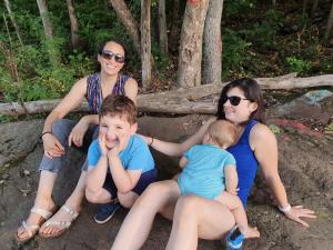 Claudia came to visit and we went for a walk down by the Farmington River